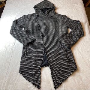 Wilfed Made in Italy Hooded Long Sleeve Asymmetrical Jacket Size Medium